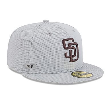 Men's New Era Gray San Diego Padres 2025 MLB Clubhouse 59FIFTY Fitted Hat