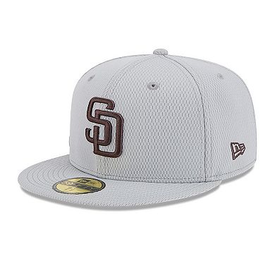 Men's New Era Gray San Diego Padres 2025 MLB Clubhouse 59FIFTY Fitted Hat
