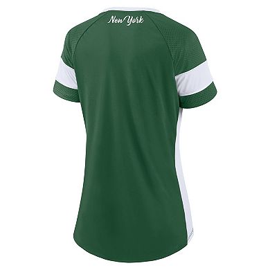 Women's Fanatics Dark Green New York Jets Athena Lace-Up Top