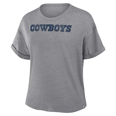 Women's Fanatics Heather Gray Dallas Cowboys Tri-Blend T-Shirt