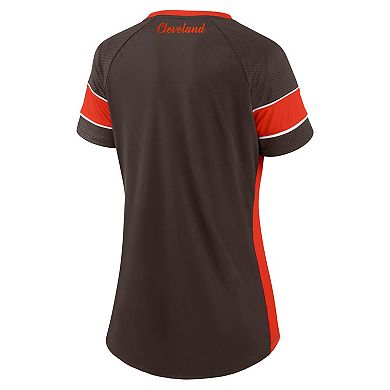 Women's Fanatics Brown Cleveland Browns Athena Lace-Up Top
