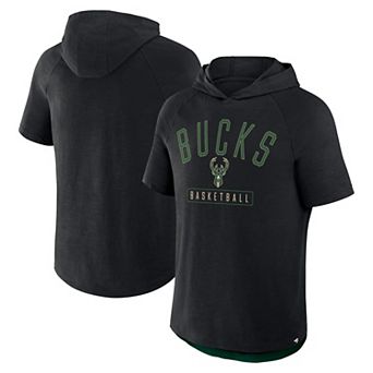 Men's Fanatics Black Milwaukee Bucks Pass Legend Hooded T-Shirt