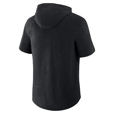 Men's Fanatics Black Milwaukee Bucks Pass Legend Raglan Hoodie T-Shirt