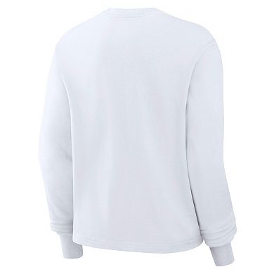 Women's Nike White Las Vegas Raiders Essential Long Sleeve Boxy T-Shirt