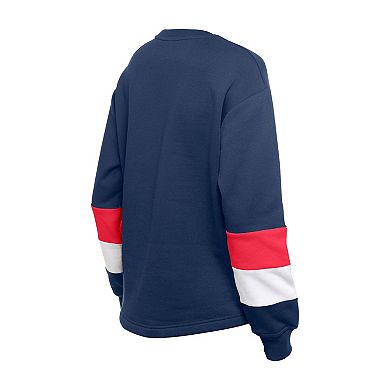Women's New Era Navy Atlanta Braves Game Day Color Pullover Sweatshirt