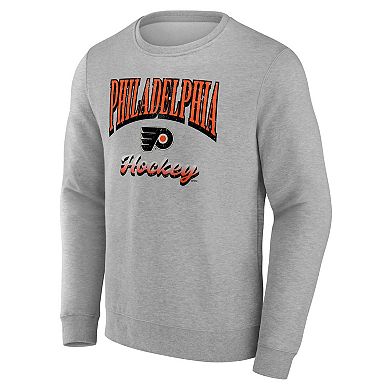 Men's Fanatics Gray Philadelphia Flyers Light the Candle Fleece Pullover Sweatshirt