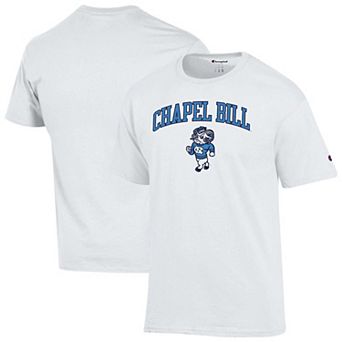 Men's Champion White North Carolina Tar Heels Chapel Bill Mascot T-Shirt