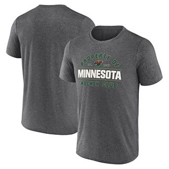 Men's Fanatics Heather Charcoal Minnesota Wild Property Of T-Shirt