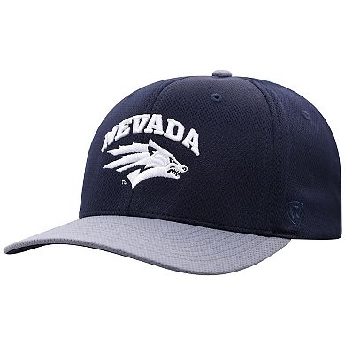 Men's Top of the World True Navy Nevada Wolf Pack Reflex Fitted Hat