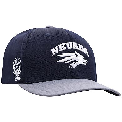 Men's Top of the World True Navy Nevada Wolf Pack Reflex Fitted Hat