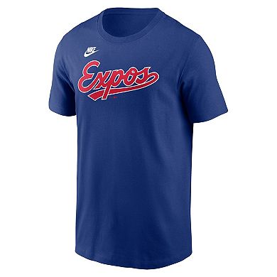 Men's Nike Vladimir Guerrero Blue Montreal Expos Cooperstown Collection Fuse Name & Number T-Shirt