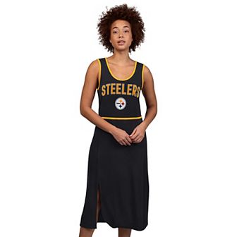 Women's G-III 4Her by Carl Banks Black Pittsburgh Steelers Center Field Maxi Dress