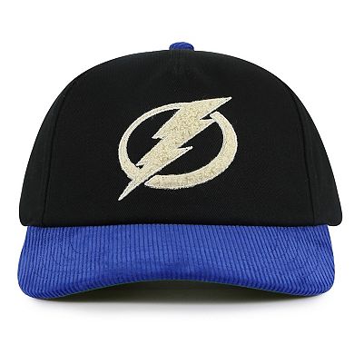 Men's American Needle Black/Blue Tampa Bay Lightning Burnett Adjustable Hat