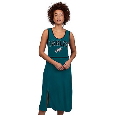 eagles green dress Women's G-III 4Her by Carl Banks Midnight Green Philadelphia Eagles Center  Field Maxi Dress