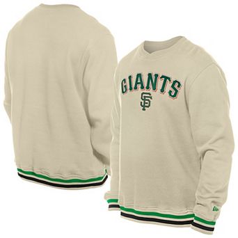 Men's New Era Cream San Francisco Giants St. Patrick's Day Twill Pullover Sweatshirt