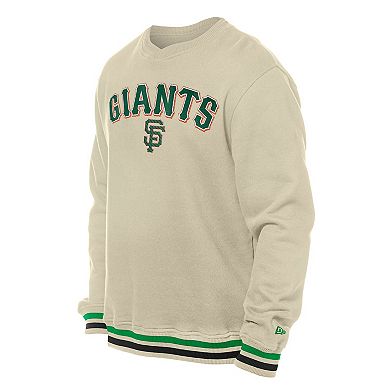 Men's New Era Cream San Francisco Giants St. Patrick's Day Twill Pullover Sweatshirt