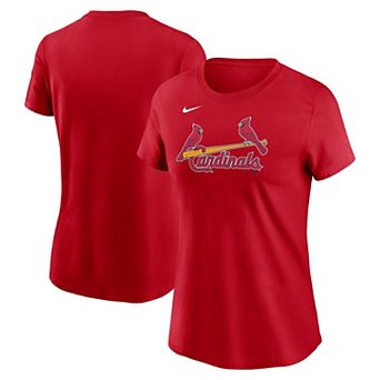 Women's Nike Red St. Louis Cardinals Fuse Wordmark T-Shirt