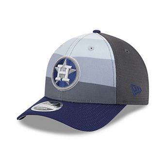 Men's New Era Gray/Navy Houston Astros 2025 Batting Practice 9FORTY M-Crown Adjustable Hat