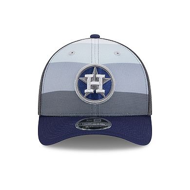 Men's New Era Gray/Navy Houston Astros 2025 Batting Practice 9FORTY M-Crown Adjustable Hat