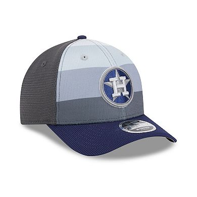 Men's New Era Gray/Navy Houston Astros 2025 Batting Practice 9FORTY M-Crown Adjustable Hat