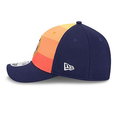 Men's New Era Navy/Orange Houston Astros 2025 Batting Practice 9FORTY M-Crown Adjustable Hat
