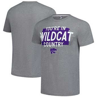 Unisex��Charlie Hustle Gray Kansas State Wildcats You're In Wildcat Country Vintage Tri-Blend T-Shirt