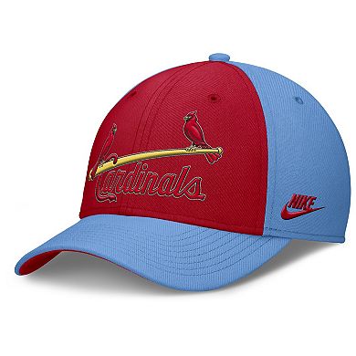Men's Nike Light Blue/Red St. Louis Cardinals Rise Swoosh Performance Flex Hat