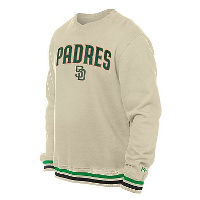Men's New Era Cream San Diego Padres St. Patrick's Day Twill Pullover Sweatshirt