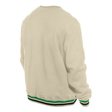Men's New Era Cream San Diego Padres St. Patrick's Day Twill Pullover Sweatshirt