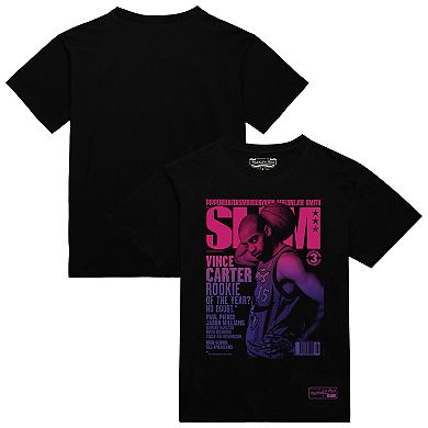 Men's Mitchell & Ness Vince Carter Black Toronto Raptors SLAM Gradient T-Shirt