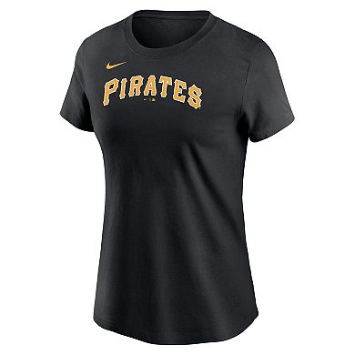 Women's Nike Black Pittsburgh Pirates Fuse Wordmark T-Shirt