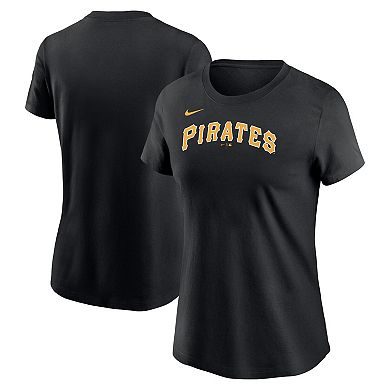 Women's Nike Black Pittsburgh Pirates Fuse Wordmark T-Shirt