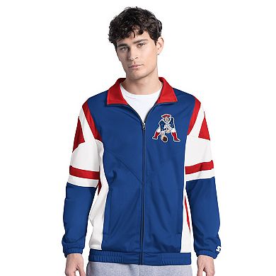 Men's Starter Navy New England Patriots Contender Vintage Logo Full-Zip Track Jacket