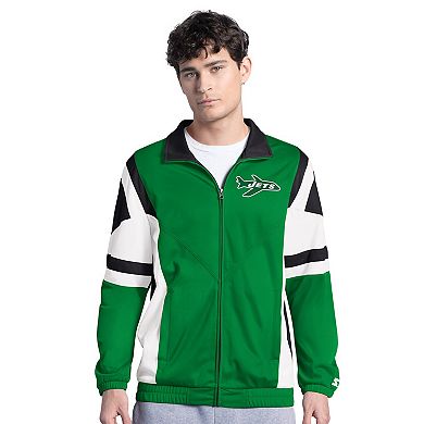 Men's�Starter Green New York Jets Contender Vintage Logo Full-Zip Track Jacket
