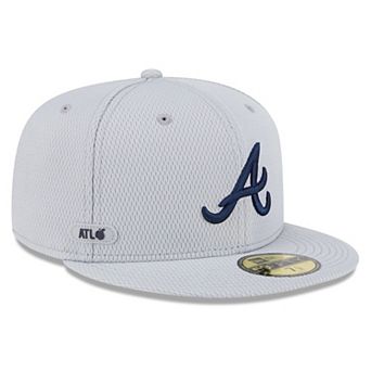Men's New Era Gray Atlanta Braves 2025 MLB Clubhouse 59FIFTY Fitted Hat
