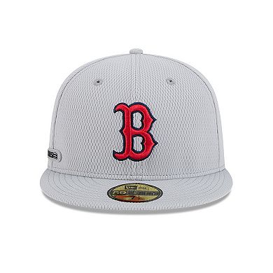 Men's New Era Gray Boston Red Sox 2025 MLB Clubhouse 59FIFTY Fitted Hat
