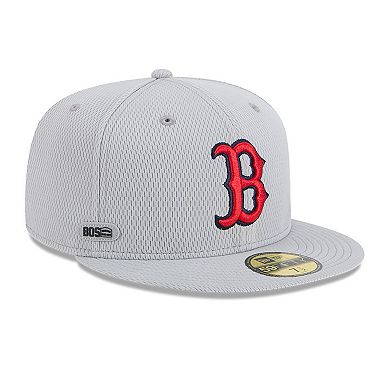 Men's New Era Gray Boston Red Sox 2025 MLB Clubhouse 59FIFTY Fitted Hat
