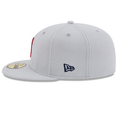 Men's New Era Gray Boston Red Sox 2025 MLB Clubhouse 59FIFTY Fitted Hat