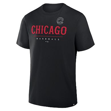 Men's Fanatics Black Chicago Cubs Color Pop Legacy Clubhouse T-Shirt