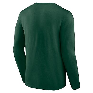Men's Fanatics Green Minnesota Wild Authentic Pro Primary Long Sleeve T-Shirt