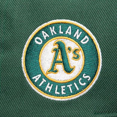 Men's Mitchell & Ness Green Oakland Athletics Double Up Snapback Hat