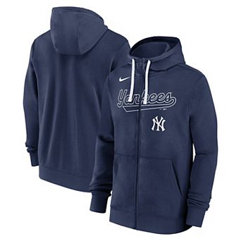 Men's Nike Navy New York Yankees Knockout Script Full-Zip Hoodie