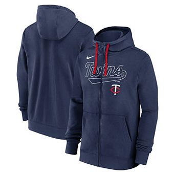 Men's Nike Navy Minnesota Twins Knockout Script Full-Zip Hoodie