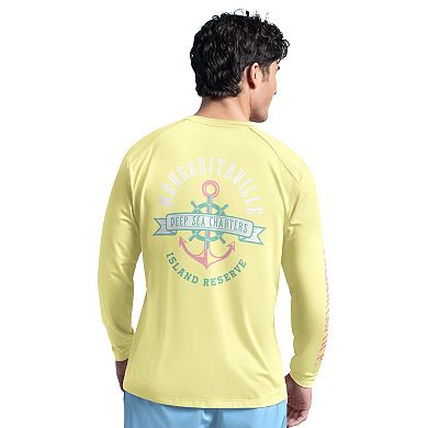 Men's G-III Sports by Carl Banks Yellow Kansas City Chiefs Margaritaville Rock Harbor Long Sleeve Rashguard Top