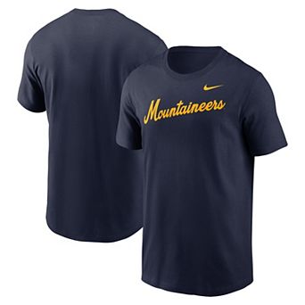 Men's Nike Navy West Virginia Mountaineers Baseball Wordmark T-Shirt
