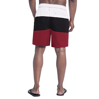 Men's G-III Sports by Carl Banks Cardinal/Black Arizona Cardinals Sunrise Volley Swim Shorts
