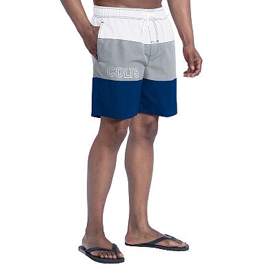 Men's G-III Sports by Carl Banks Royal/Gray Indianapolis Colts Sunrise Volley Swim Shorts