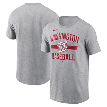 Men's Nike Heather Gray Washington Nationals Arched T-Shirt