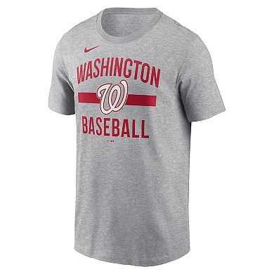 Men's Nike Heather Gray Washington Nationals Arched T-Shirt
