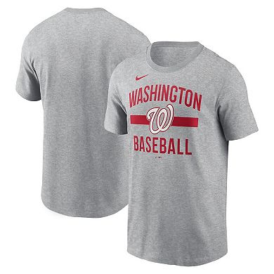 Men's Nike Heather Gray Washington Nationals Arched T-Shirt